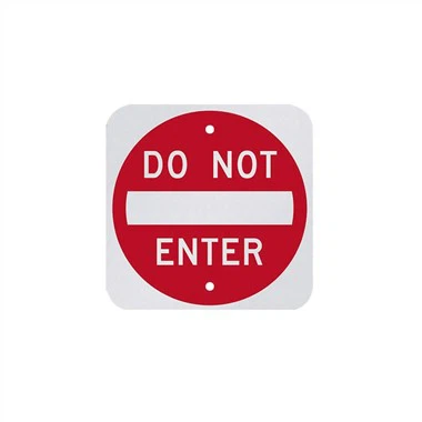 Aliuminio ženklas įvažiuoti draudžiama